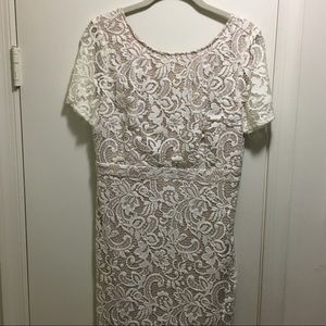 White lace mini dress